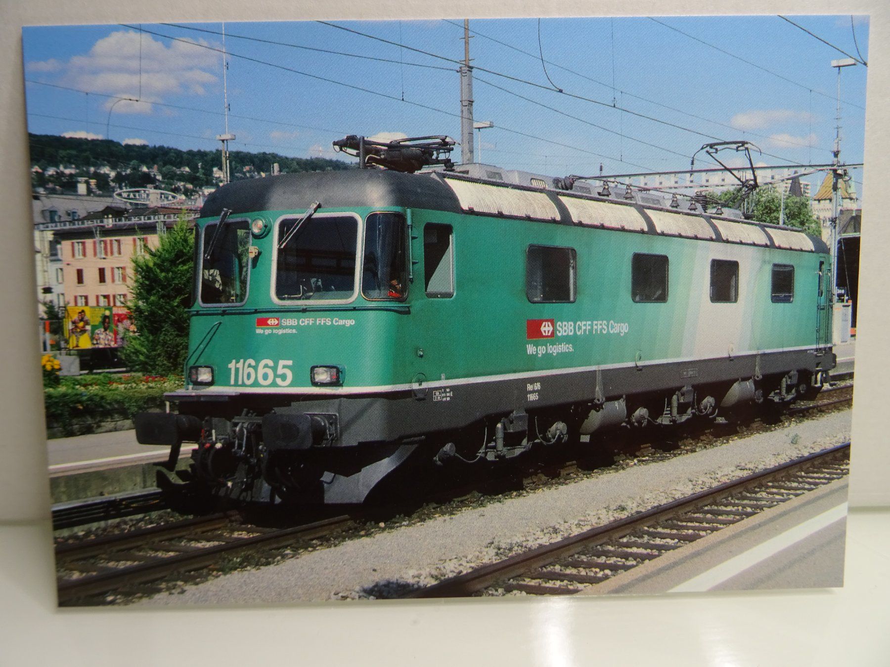 Postkarte SBB Lokomotive Re 6/6 11665 Cargo Zürich 18.7.00 (Gebraucht ...