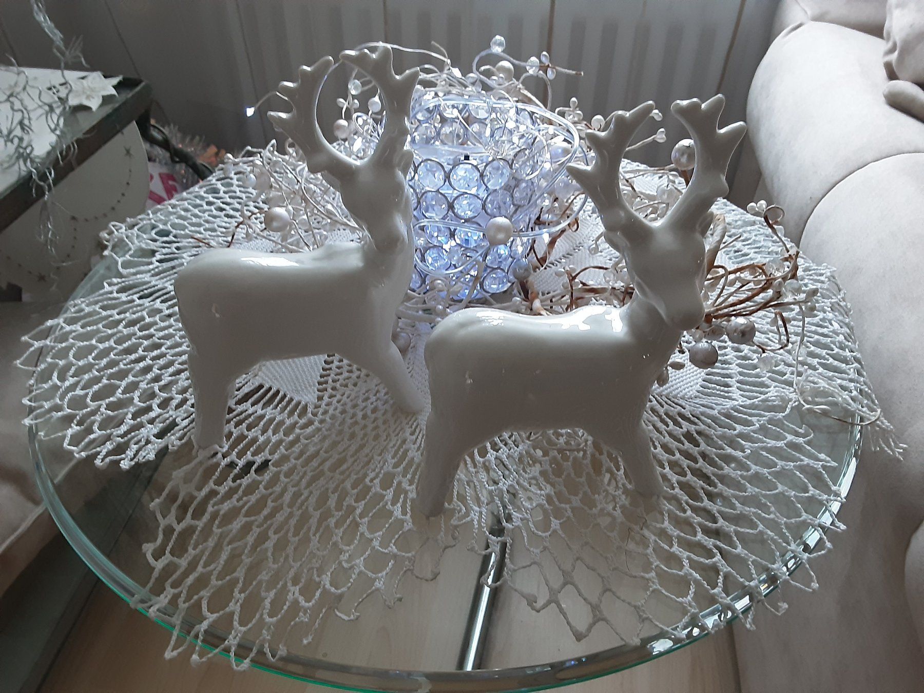 Globus Tutte le decorazioni: ENDET 2 weihnachts hirschen  und deckerl weisl – Nuovo e nell'imballaggio originale da wolfhalden venduto da 46464646