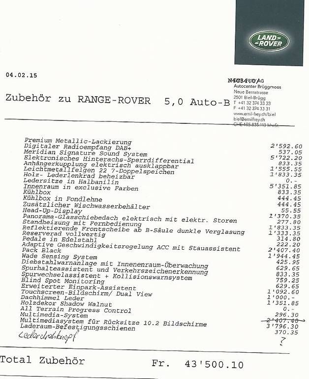 Automobili: Land Rover Range Rover 5.0 V8 SC Autobiography – Usato da Langenthal venduto da Goergens10 9