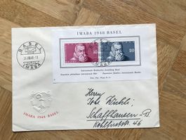 1948 IMABA Block auf Couvert