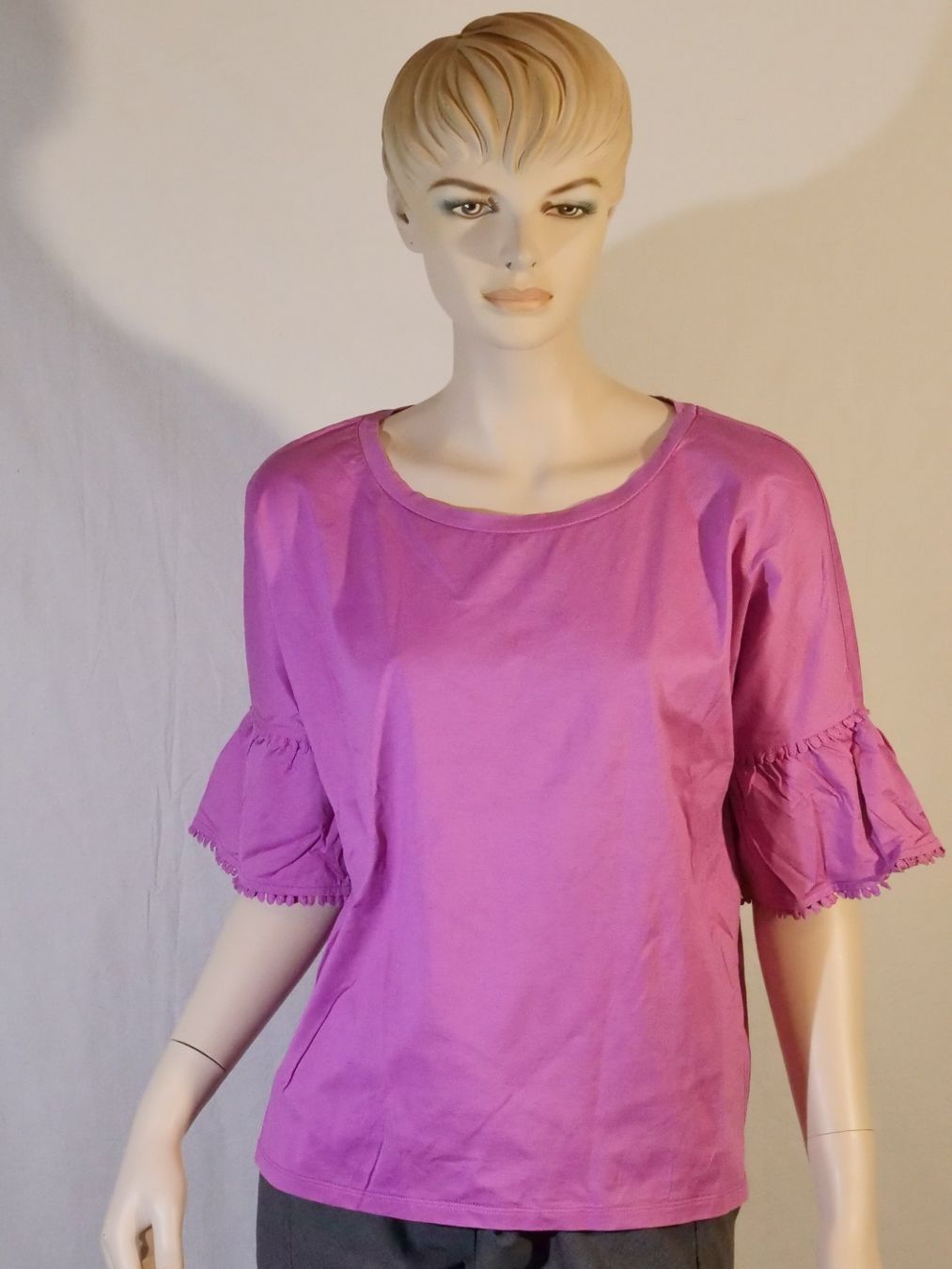 Max Mara T-Shirts: Max Mara Shirt / Halbarmshirt fuchsia Gr. S – Gebraucht aus Lustmühle von Glatisant