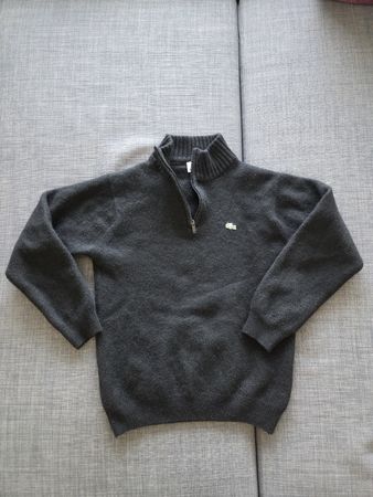 Maglione Lacoste in pura lana con zip 1/4