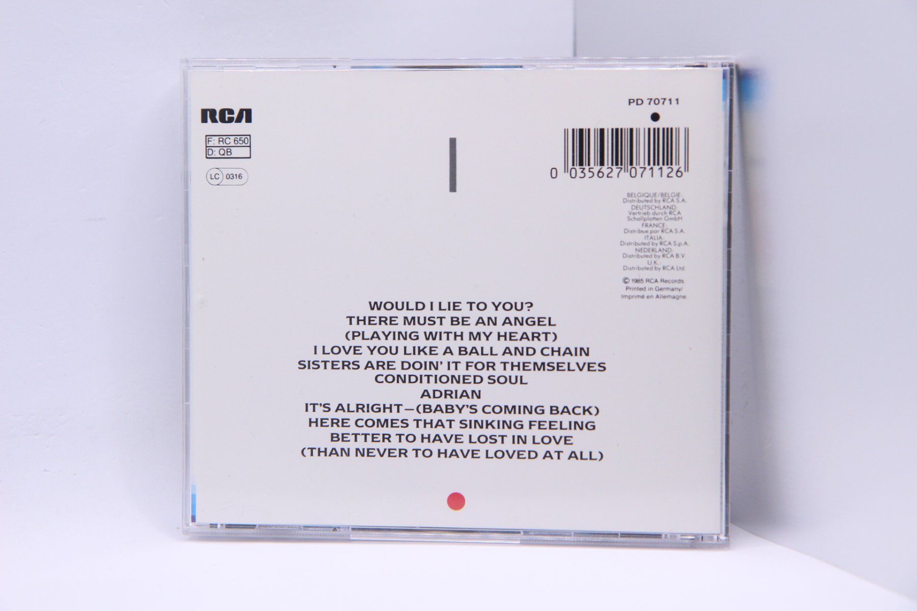 CDs: CD Eurythmics – Be Yourself Tonight – D'occasion à Ernetschwil par luisvonerni 1