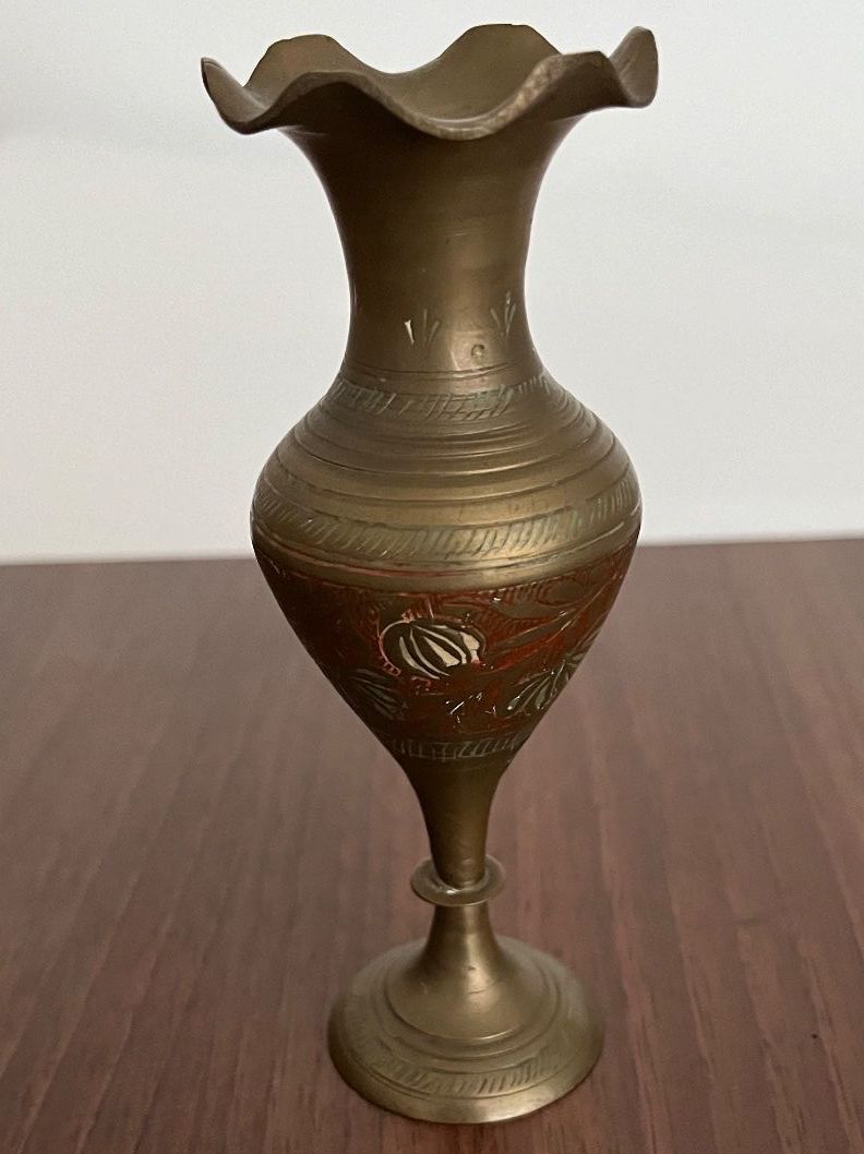Vasen & Gefässe: Schöne Indische MESSING-MINI-VASE / Top-Zustand! – Gebraucht aus Islikon von sav_m8xk 1