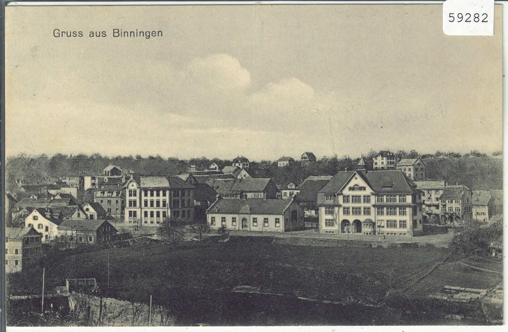 Ansichtskarten: Gruss aus Binningen mit Schulhaus – Gebraucht aus Ettingen von Kartenplanet
