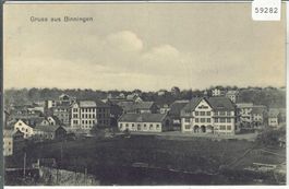 Gruss aus Binningen mit Schulhaus