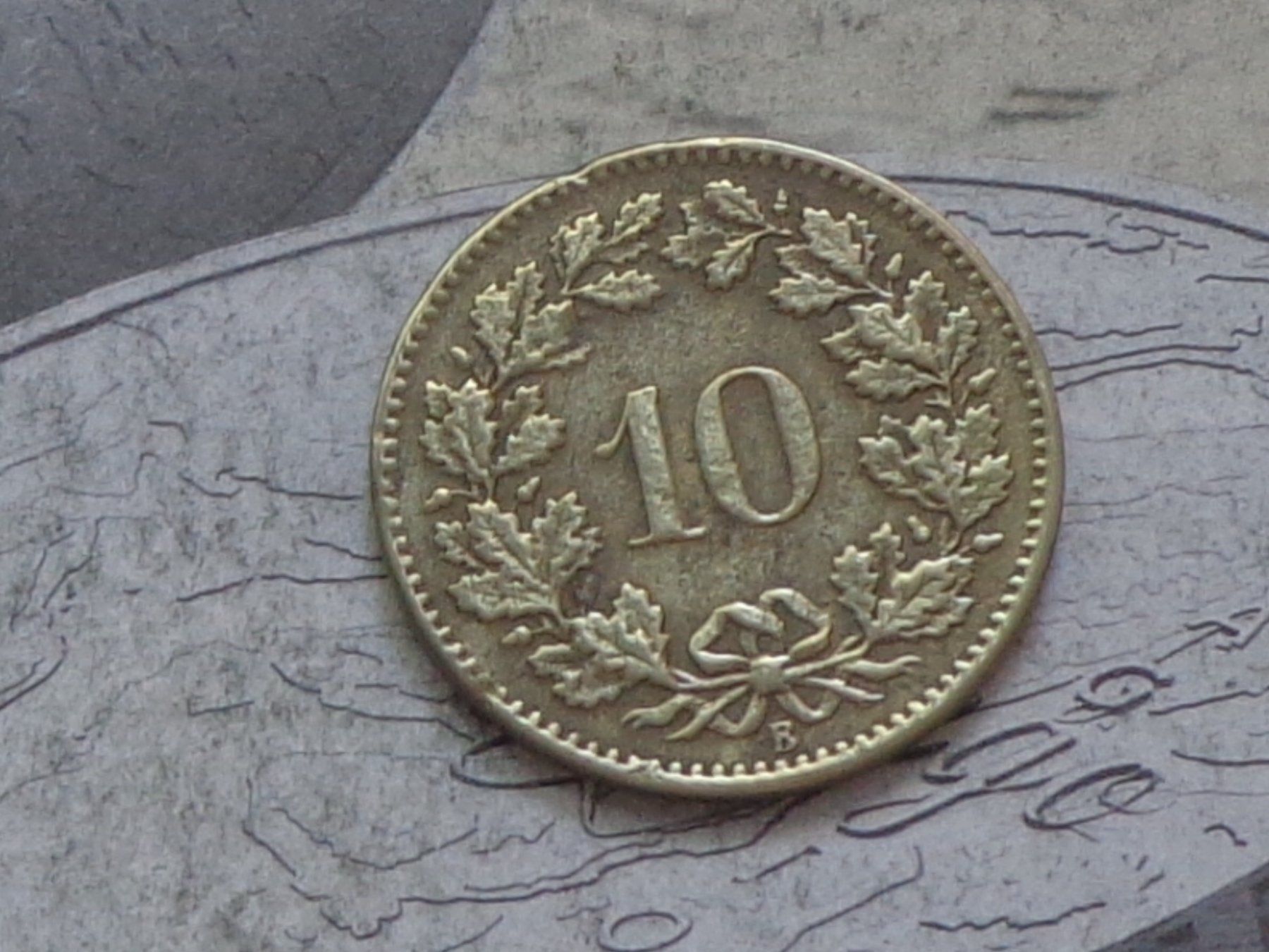 Alle Münzen: 10 cts 1876 B - (Bi) billon – Gebraucht aus Pully von UCA01 1