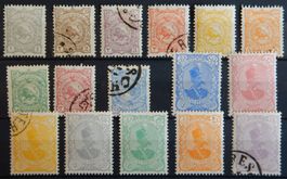 Persien Iran Kat. 94-109 */gest. 1897 Kat. 85 Euro