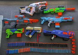 NERF Sammlung XXL | 7 Blaster | Ultra, Elite & viele Darts