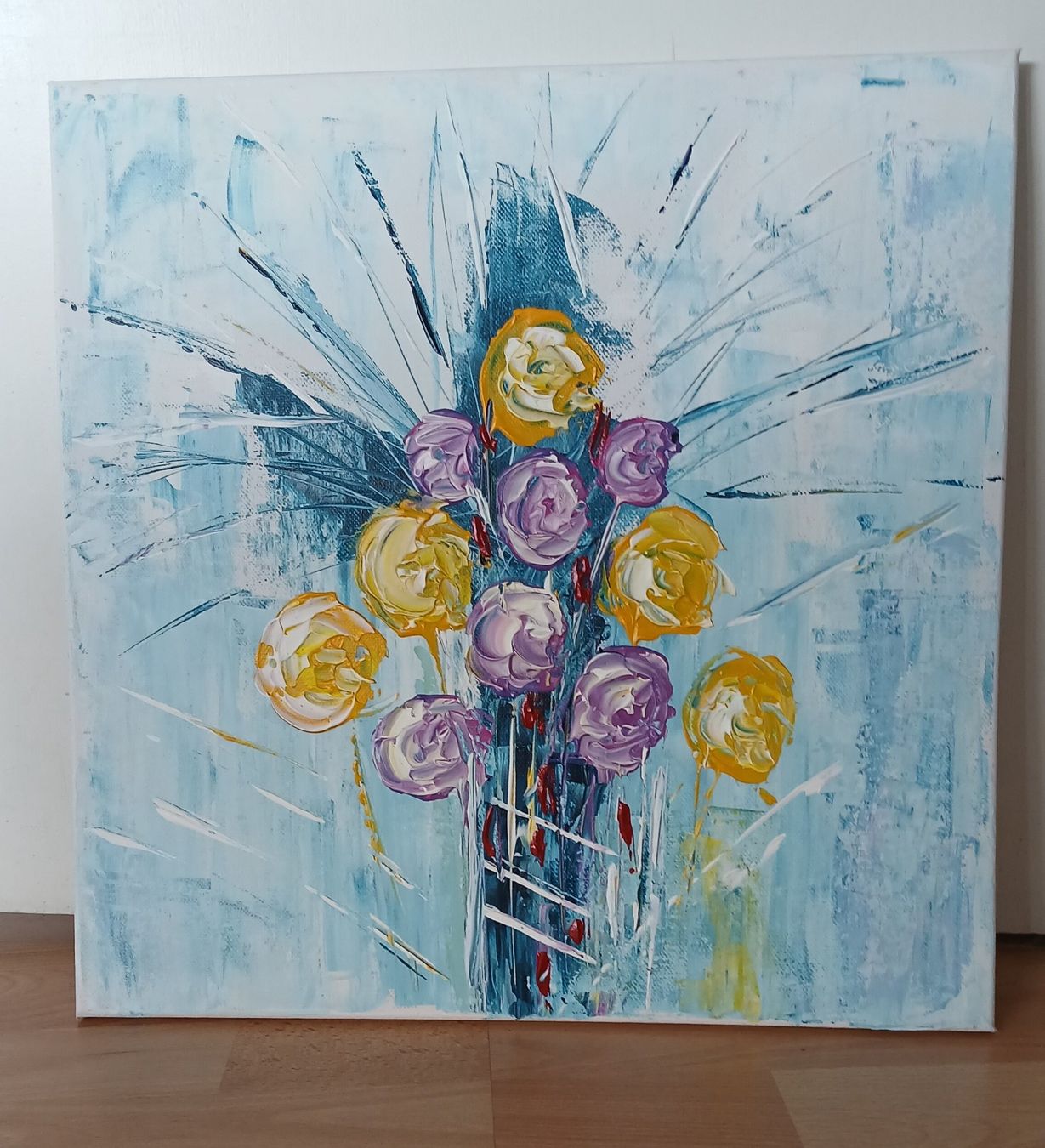 Foto & Immagini: Acrylbild, Handgemalt "Magische Blüten" – Nuovo (secondo la descrizione) da Udligenswil venduto da Quarz2002