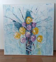 Acrylbild, Handgemalt "Magische Blüten"