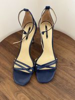 Zara Basic Sandaletten, Gr. 40, Dunkelblau