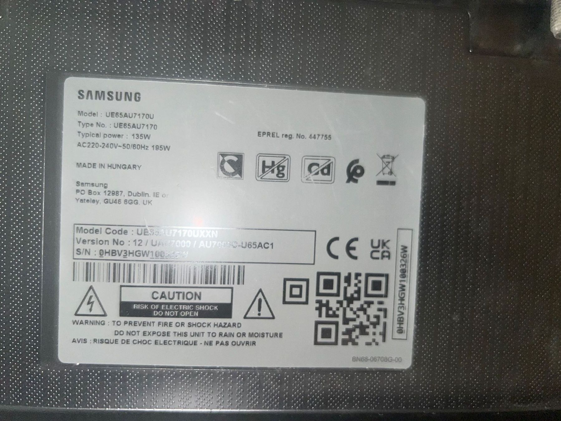 Televisori: Samsung UE65AU7170U 65" DEFEKT – Difettoso da Aarau venduto da .Kosta. 8