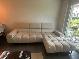 Sofa beige elektronisch inkl. Fleckenschutz