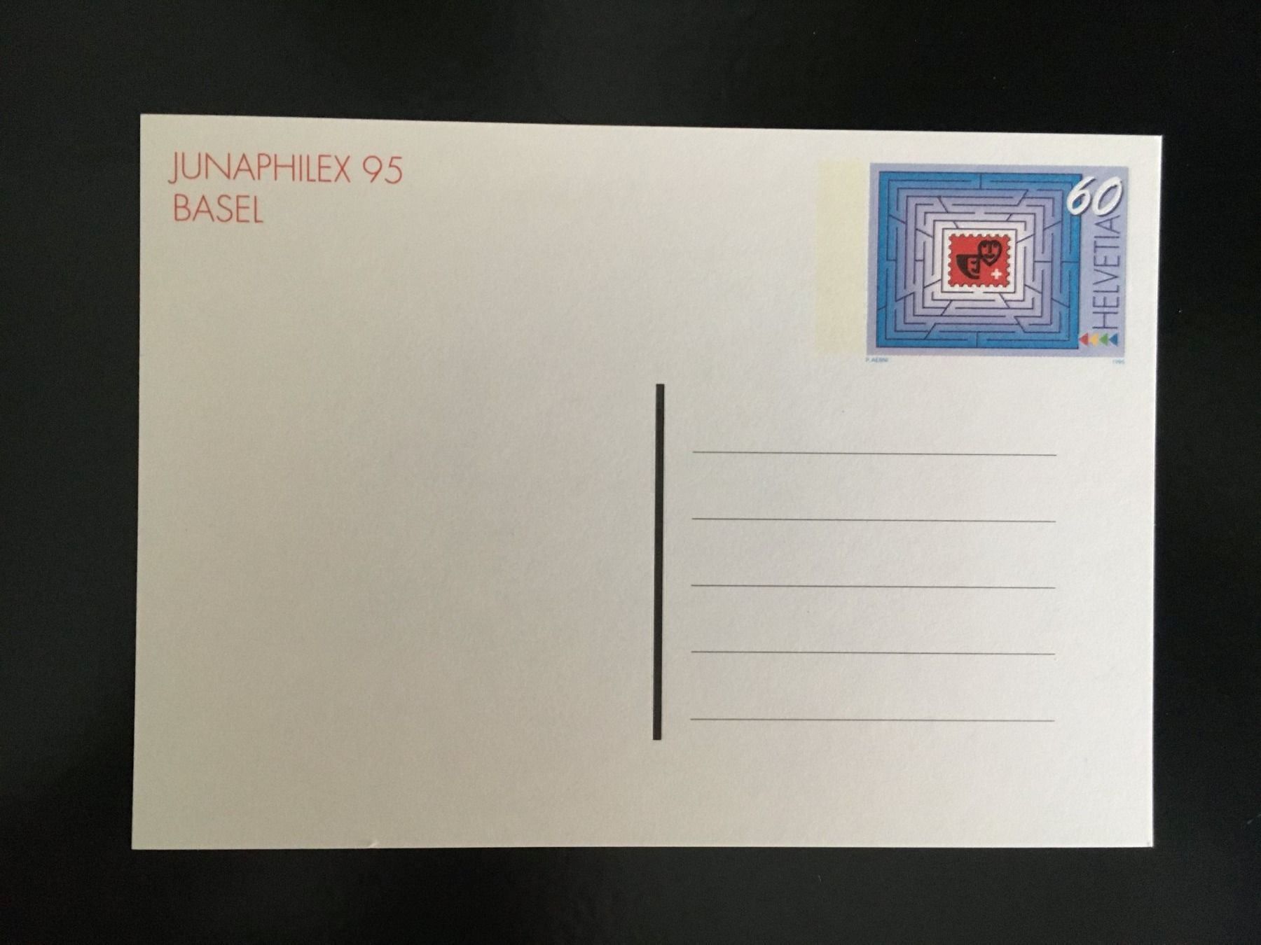 Tutti i francobolli: 1995 / Junaphilex 95 Basel Postkarte ** – Nuovo e nell'imballaggio originale da Grand-Lancy venduto da Dany1973 1