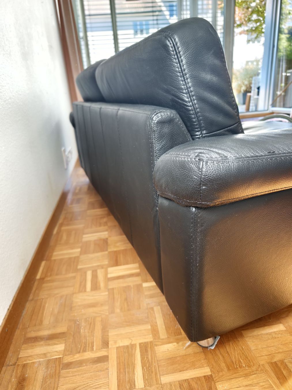 Divani: 2er Sofa echt Leder schwarz – Usato da Küssnacht am Rigi venduto da AF02 3