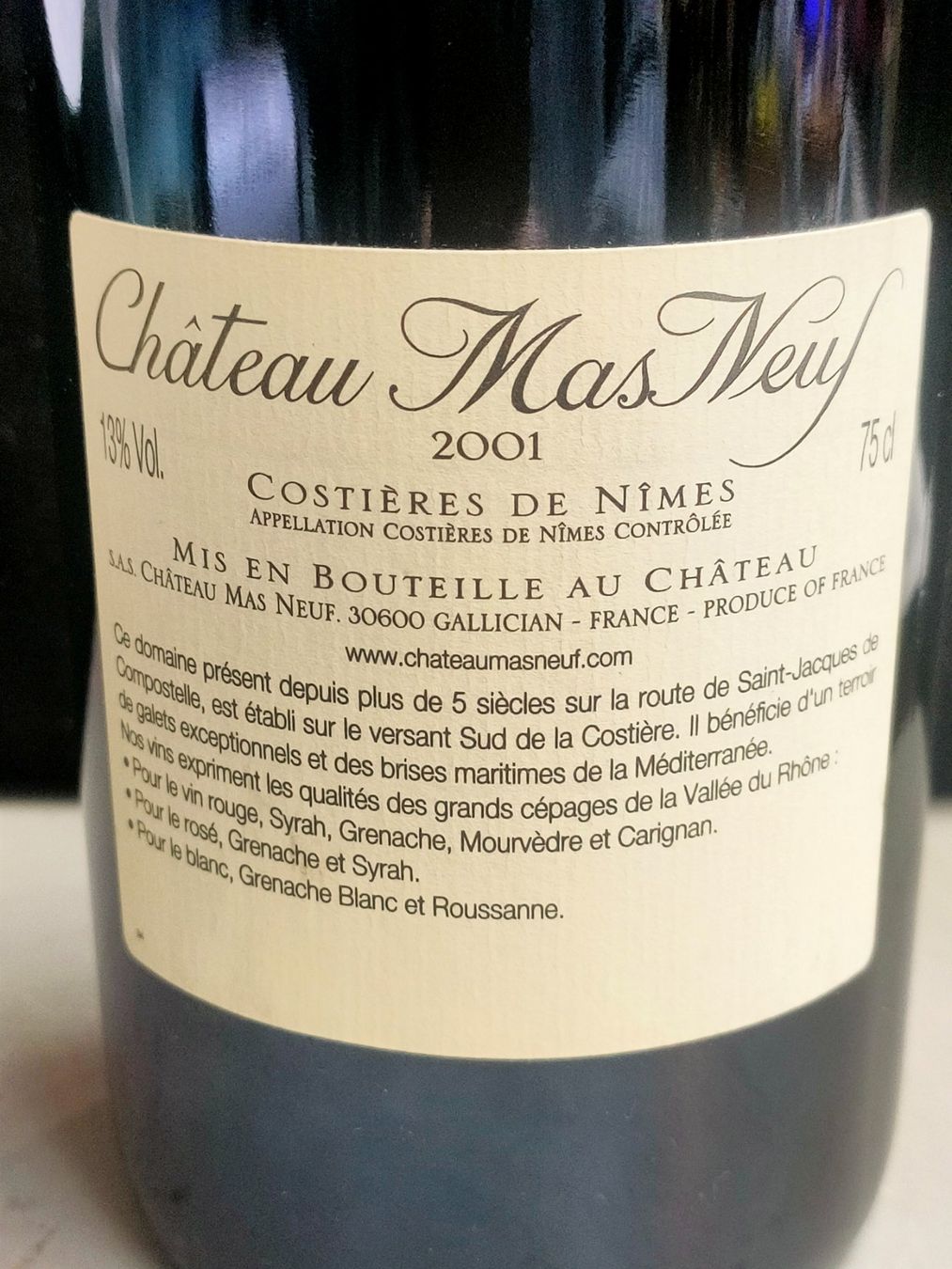 Wein: CHÂTEAU MAS NEUF 2001 – Neu und originalverpackt aus Genève von Leboucheoreilles 2