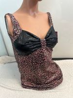 MEGA SEXY PINK LEOPRINT TOP TANKTOP RÜCKENFREI GR S NEU