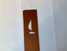 Marque page bois voilier / Wood bookmark sail boat