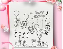 Neues Set Motivstempel  Tierli Geburtstag  NEU