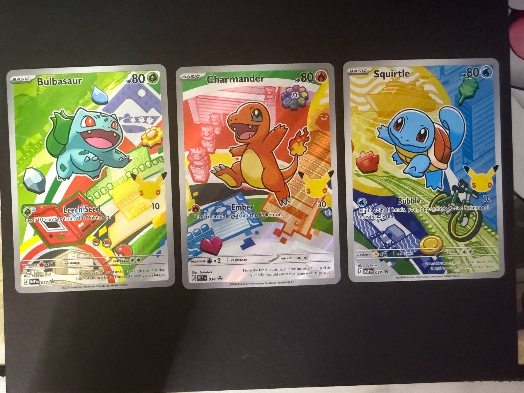 Pokémon Carte collezionabili: Pokemon GEN 1 starter Charmander, Bulbasaur, Squirtle – Usato da Basel venduto da ray.alround