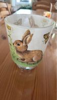 Osterdeko, Windlicht  Glas Serviettentechnik