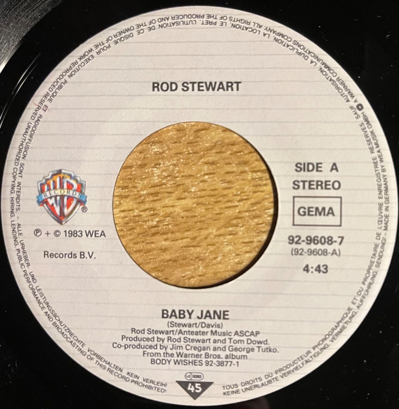 Schallplatten: ROD STEWART - BABY JANE – Gebraucht aus Bussigny von vinyl-pas-cher 2