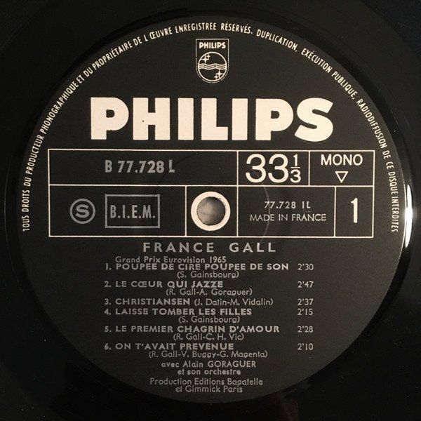 Schallplatten: France Gall "Poupée de cire, poupée de son" – Gebraucht aus Neuchâtel von Maudicia 2