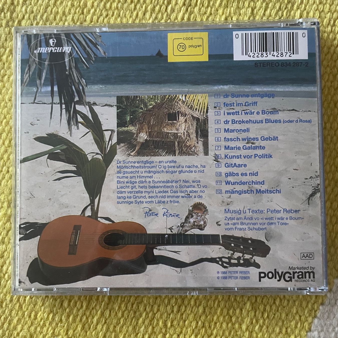 CD: PETER REBER-DR SUNNE ENTGÄGE – Usato da Rorschacherberg venduto da CD-Roli 1