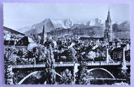 Bern, Kornhausbrücke und die Alpen