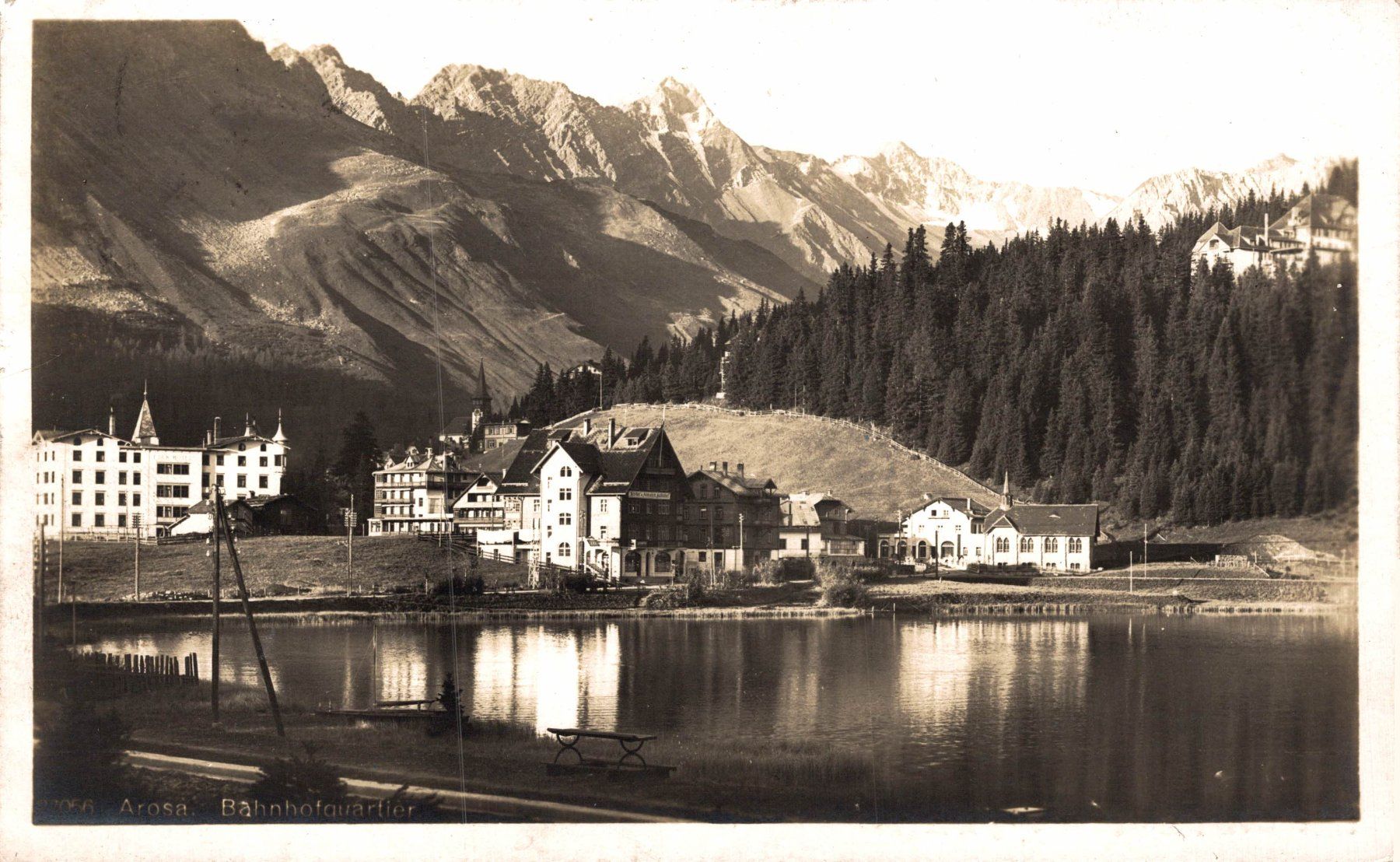 Cartoline postali: Arosa. Bahnhofquartier – Usato da Bronschhofen venduto da Astore