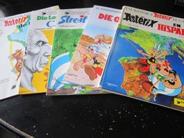 Asterix und Obelix Comics 5 Stück 1 Mit Hart Couver v.1977