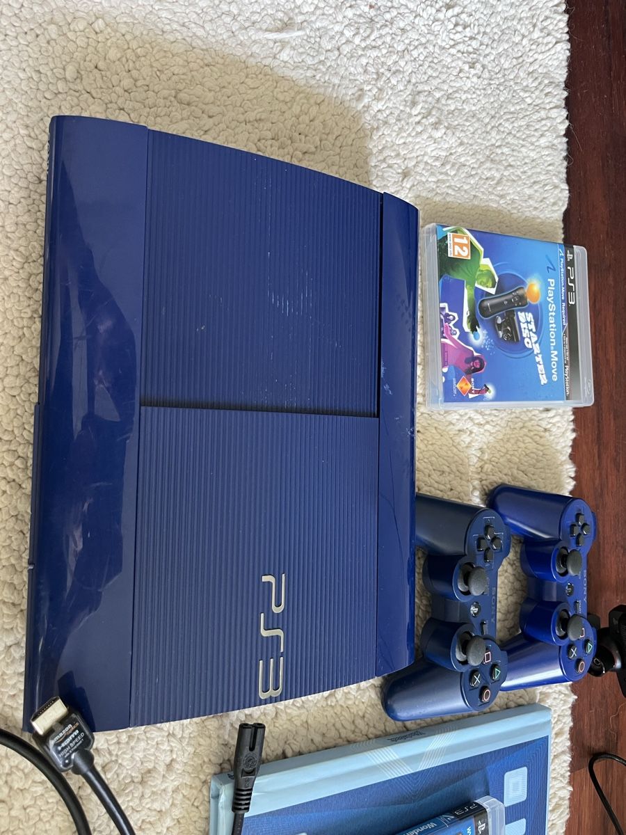 Sony Konsolen: PS3 Konsole super slim blau - Controller - Kamera - Spiele – Gebraucht aus Baden von tob_t8gw 1