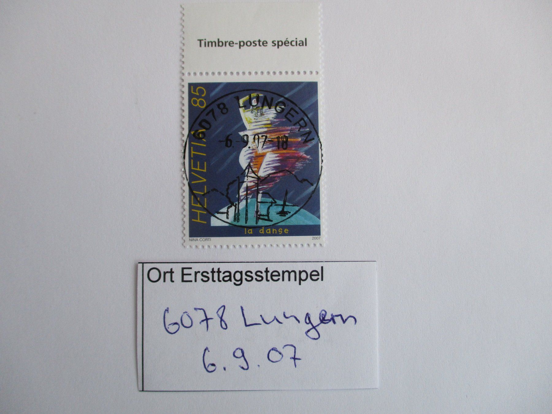 Tutti i francobolli: Voll Ort Ersttagsstempel 3863 Gadmen – Usato da Langnau b. Reiden venduto da Aktuell88