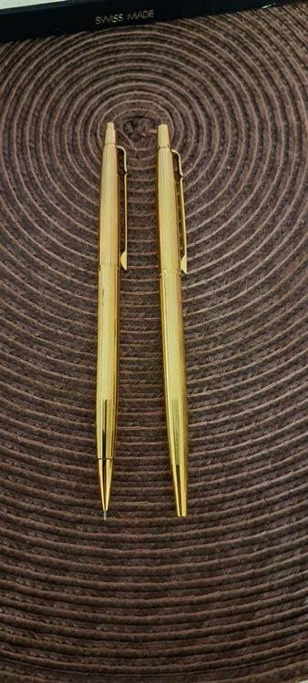 Lot De 2 Stylos Bille Globus Argenté - Occasion, En Acier, Idéal Pour Collection Ou Usage Quotidien