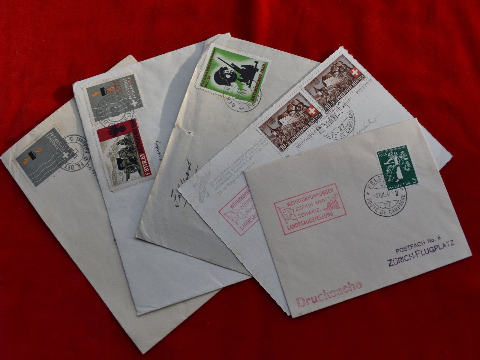 Buste & buste per spedizione: 4 Feldpost Briefe   B20.10D – Usato da Bettingen venduto da Gluscht-Oase