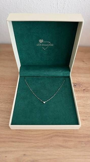 Catenine: Weissgold 375er Live Diamont Kette  – Usato da Grüningen venduto da sah_l668