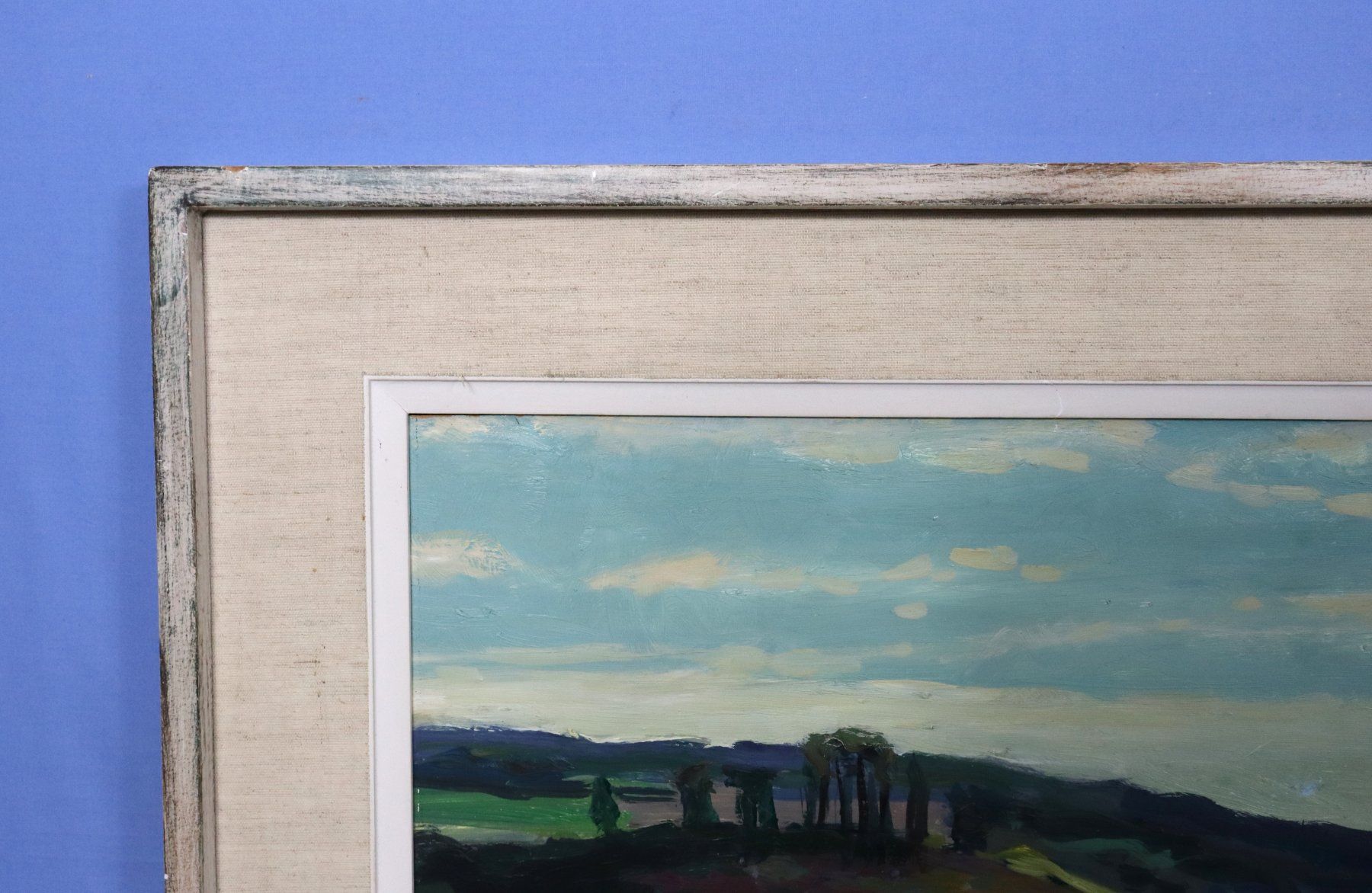 Dipinti: Leo Deck 1908-1997, Gemälde "Fischer am Wohlensee", signiert – Usato da Zug venduto da Kunst-Fundgrube 6