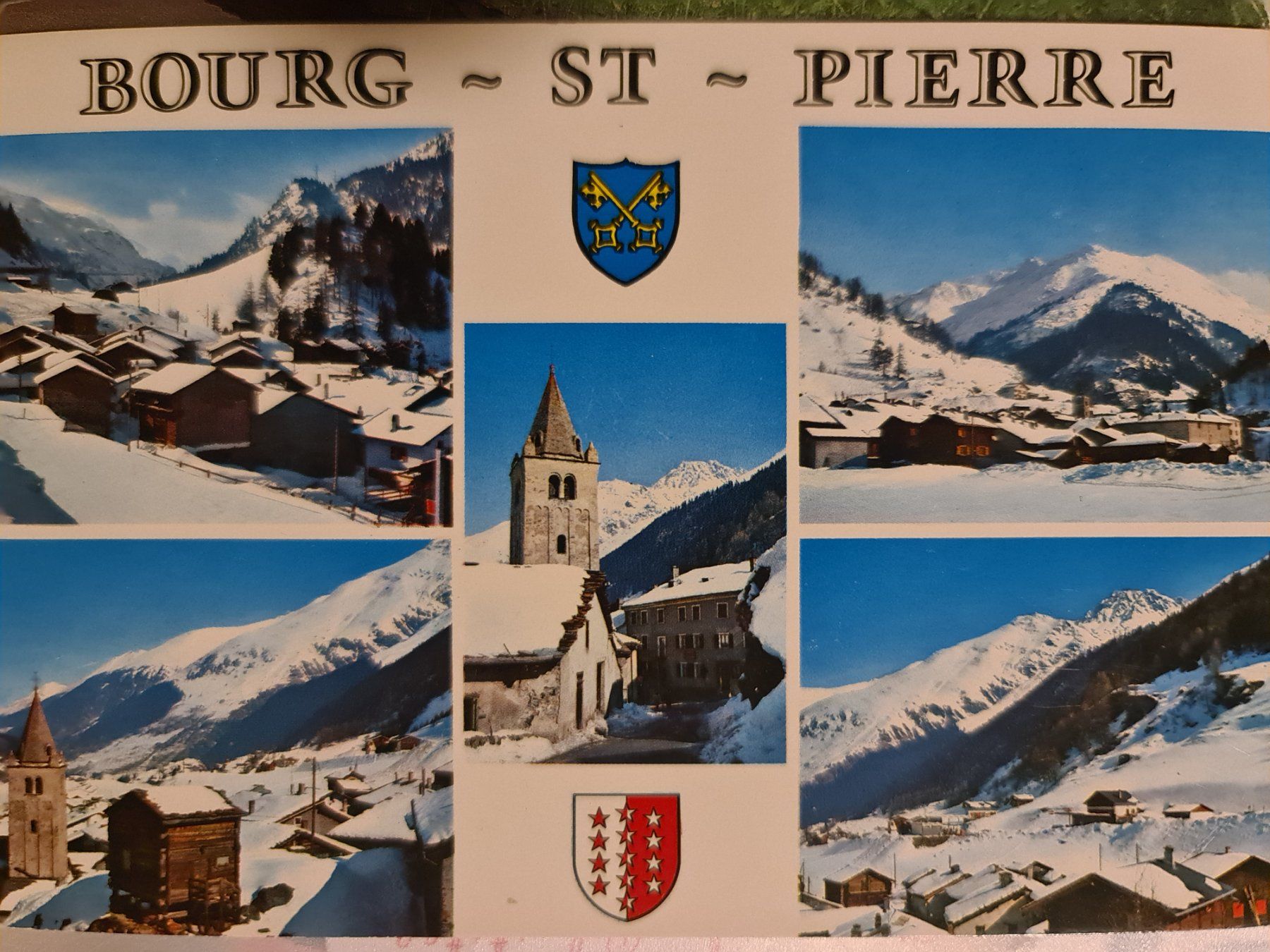 Cartoline postali: Postkarte Bourg-St-Pierre Wallis – Usato da Dintikon venduto da Vexi