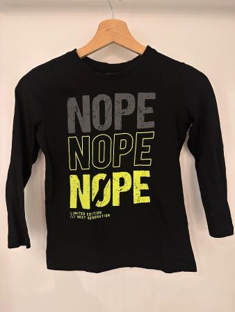 Cooles Langarmshirt mit Aufdruck NOPE, Grösse 128