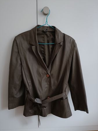 Vintage Lederjacke Khaki