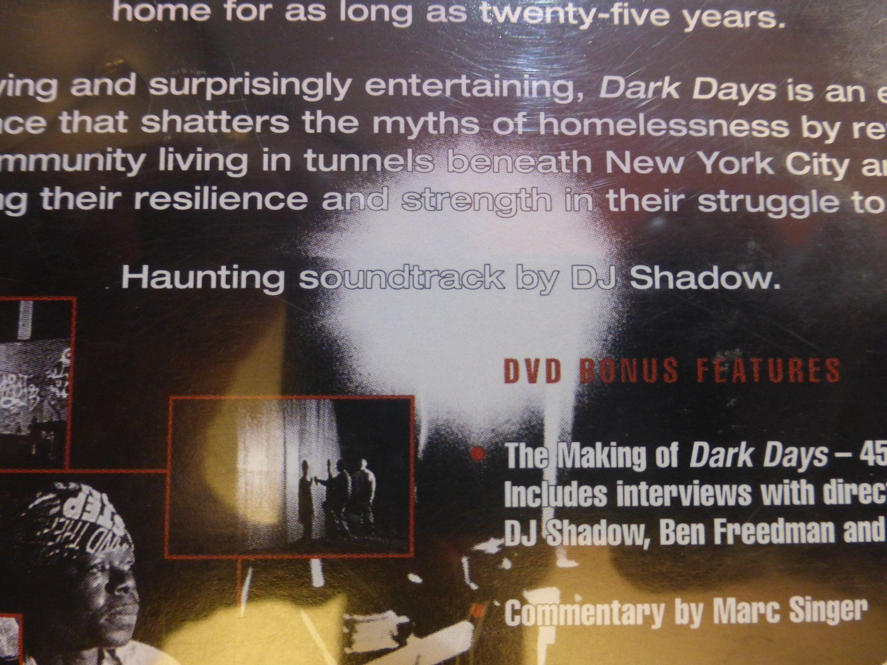 Tutti i DVDs: Dark Days Dokumentation DVD – Usato da Zumikon venduto da psisound 3