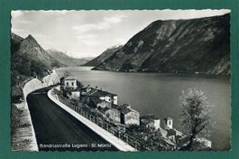 Gandriastrasse Lugano - St. Moritz, ungelaufen, ca. 1937