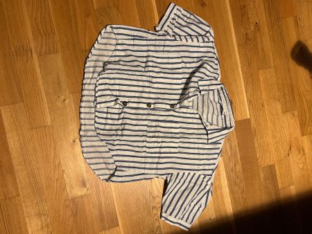 Chemise rayée Zara blanche et bleue taille S bon état