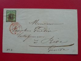 1846: KLEINER ADLER Nr.5 auf Brief, sehr sauber, Kat: 4900.-