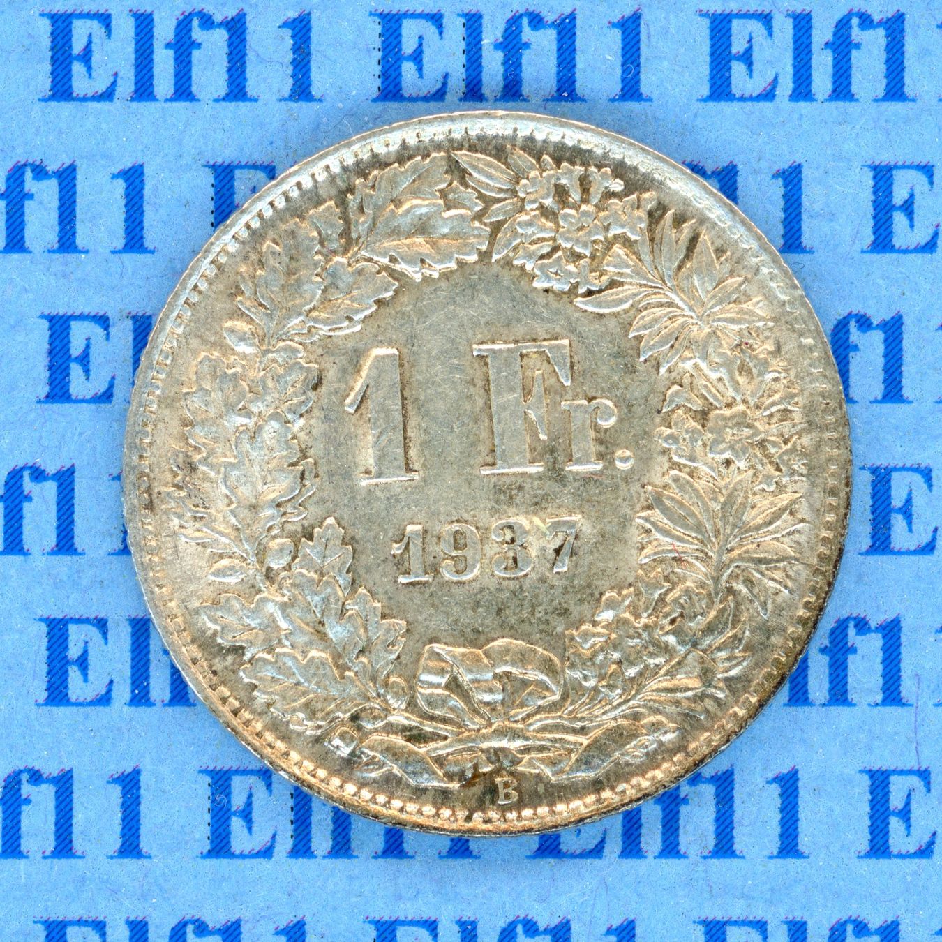 Alle Münzen: CHF___1.00 1937 -unz 1 Franken – Gebraucht aus Widnau von Elf11
