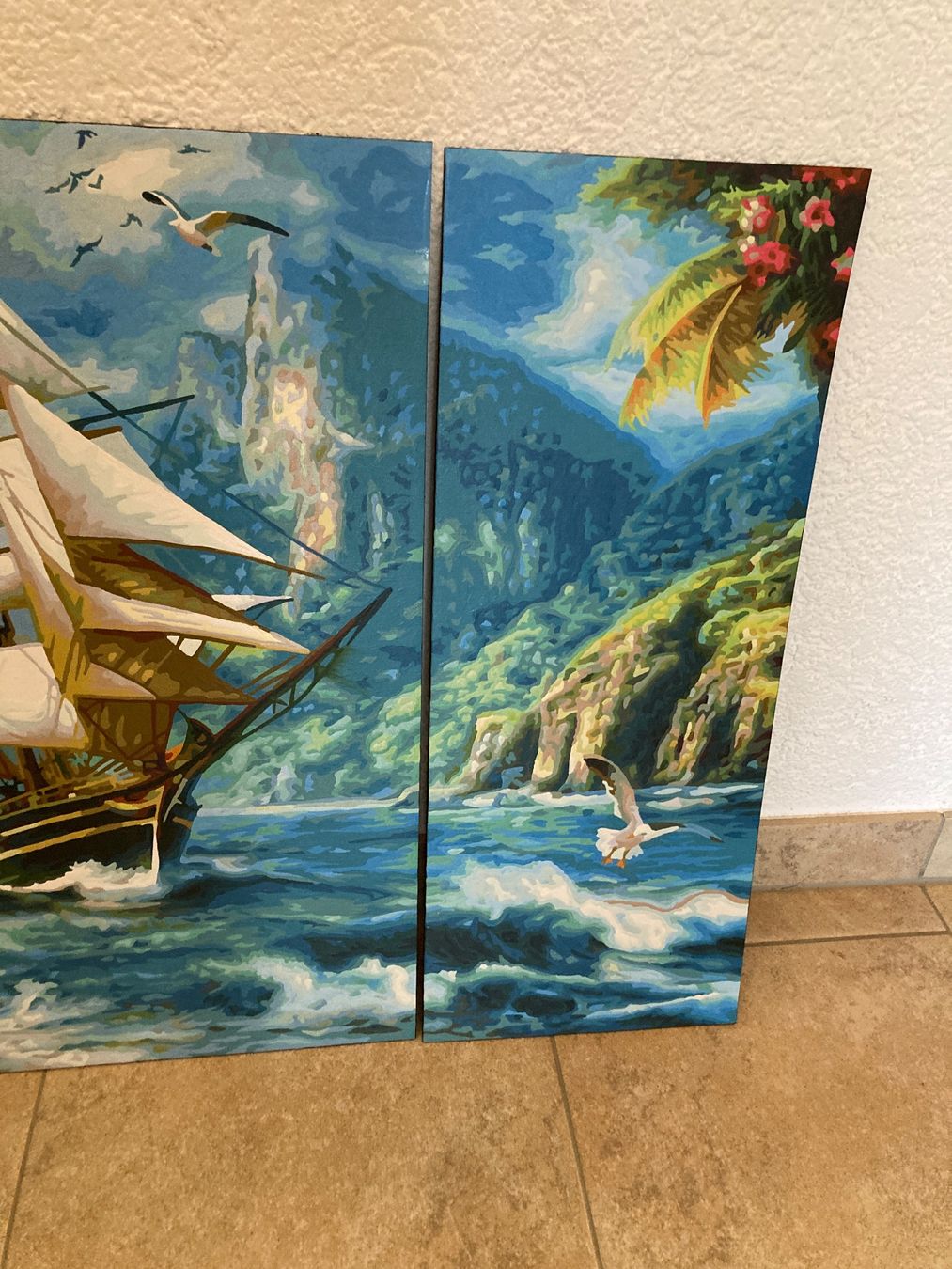 Dipinti: Bild/Gemälde, 3-teilig "Segelschiff in der Südesse" – Nuovo (secondo la descrizione) da Gelterkinden venduto da froggy80 3