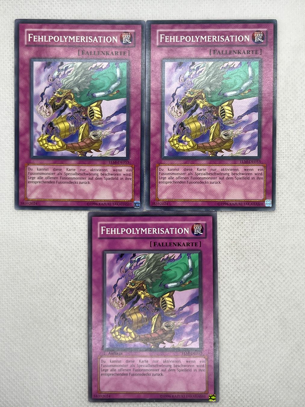 Yugioh Cartes à collectionner: Fehlpolymerisation Fallenkarte 3 Stk. – D'occasion à Hinterkappelen par Kim1992