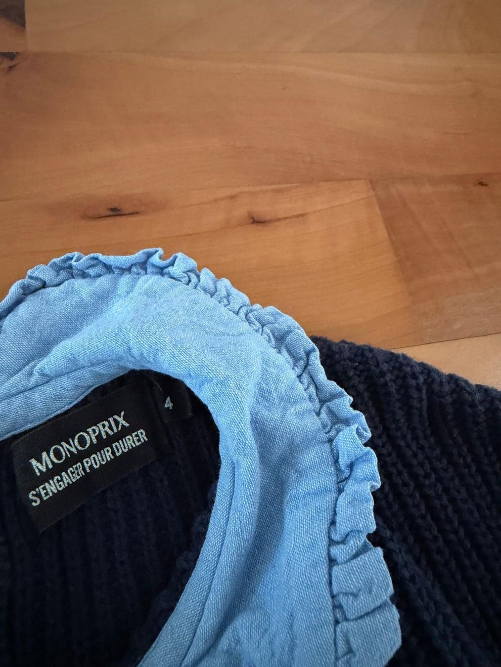 Pulls et sweat-shirts: Strickpullover Monoprix dunkelblau Grösse 4 gebraucht – D'occasion à Horgen par RenRio 1