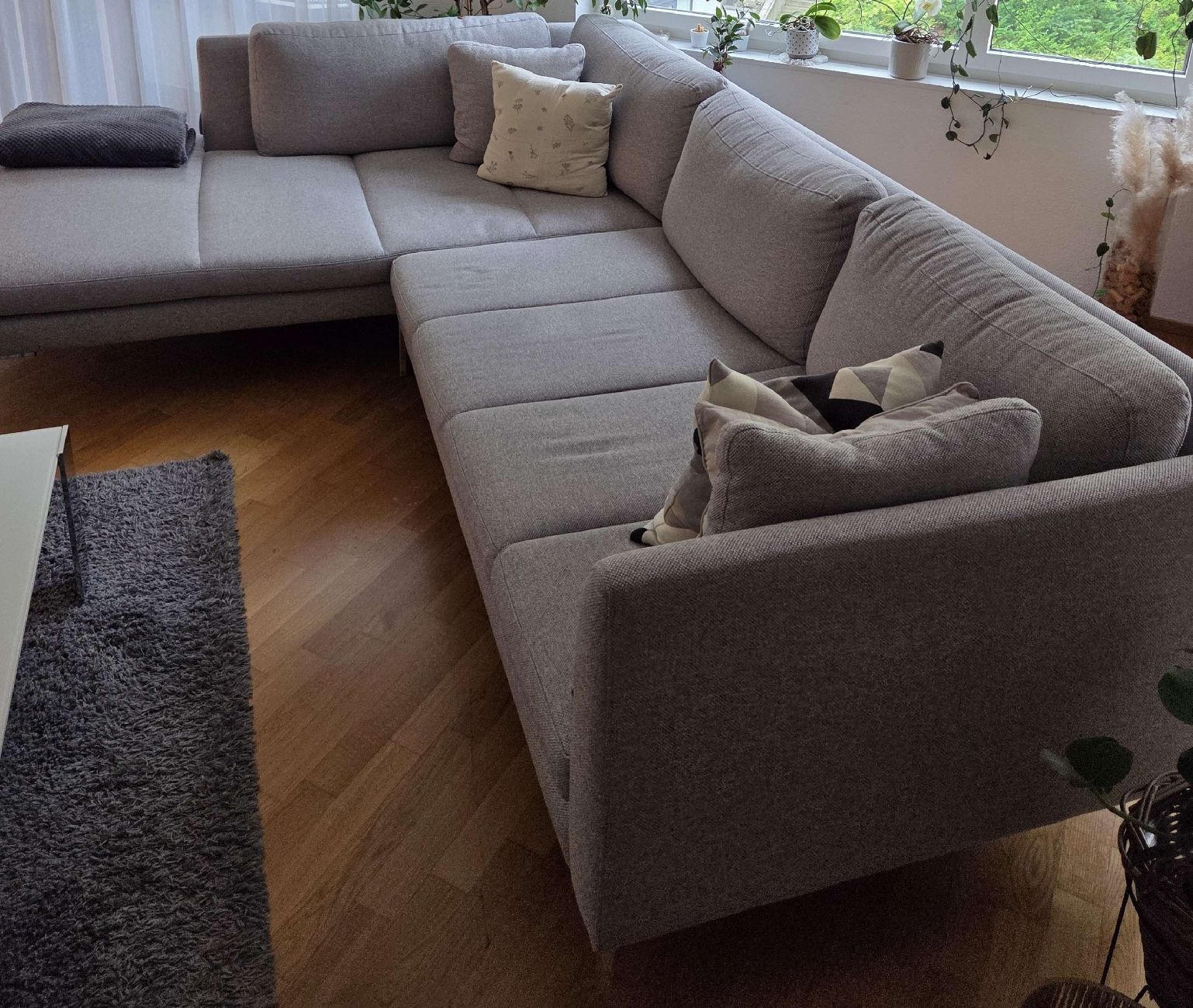 Livique Divani: Ecksofa hellgrau, Stoff - sehr guter Zustand – Usato da Luzern venduto da Meeelanie